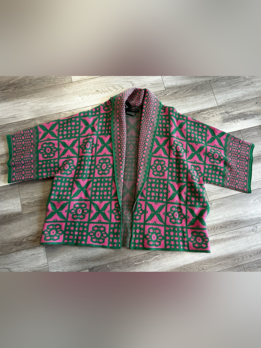 Do Everything in Love poncho sweater, NWT